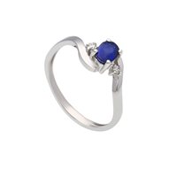Anello Babila Milano Donna First Kiss in Oro bianco Zaffiro 245116 - 245116